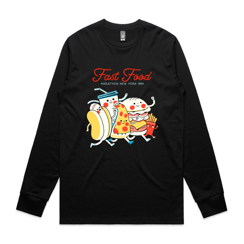 Fast Food Tee by Lonely Kids Club. All clothing from our T-shirts to our shorts and hoodies are ethically made, and printed packed and shipped from Sydney.