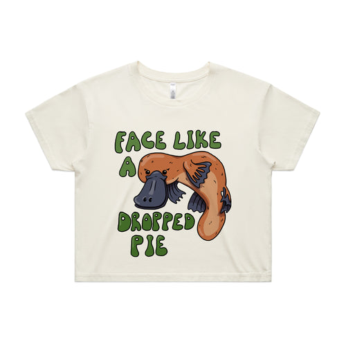 Face Like A Dropped Pie Tee by Lonely Kids Club. All clothing from our T-shirts to our shorts and hoodies are ethically made, and printed packed and shipped from Sydney.