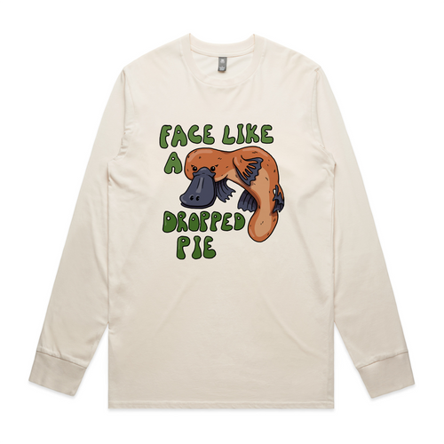 Face Like A Dropped Pie Tee by Lonely Kids Club. All clothing from our T-shirts to our shorts and hoodies are ethically made, and printed packed and shipped from Sydney.