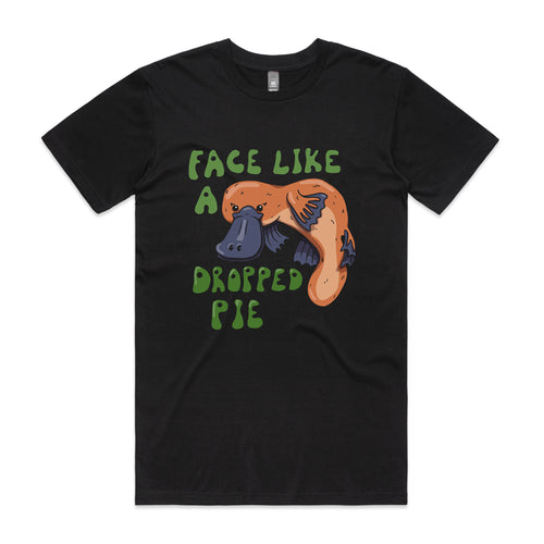 Face Like A Dropped Pie Tee by Lonely Kids Club. All clothing from our T-shirts to our shorts and hoodies are ethically made, and printed packed and shipped from Sydney.