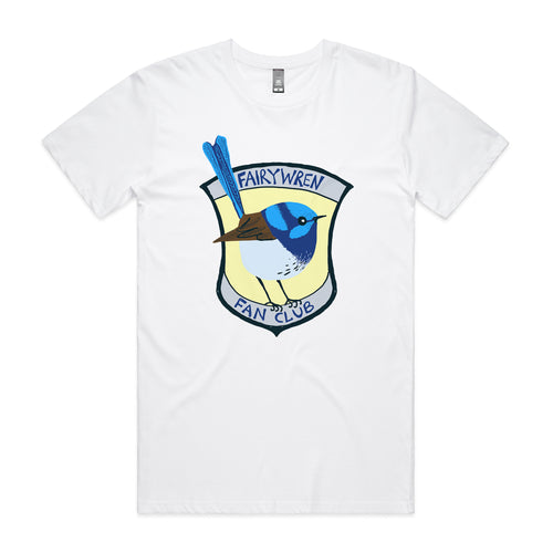 Fairywren Fan Club Tee by Lonely Kids Club. All clothing from our T-shirts to our shorts and hoodies are ethically made, and printed packed and shipped from Sydney.