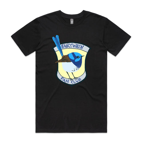 Fairywren Fan Club Tee by Lonely Kids Club. All clothing from our T-shirts to our shorts and hoodies are ethically made, and printed packed and shipped from Sydney.