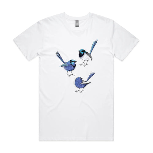 Fairywren Friends Tee by Lonely Kids Club. All clothing from our T-shirts to our shorts and hoodies are ethically made, and printed packed and shipped from Sydney.