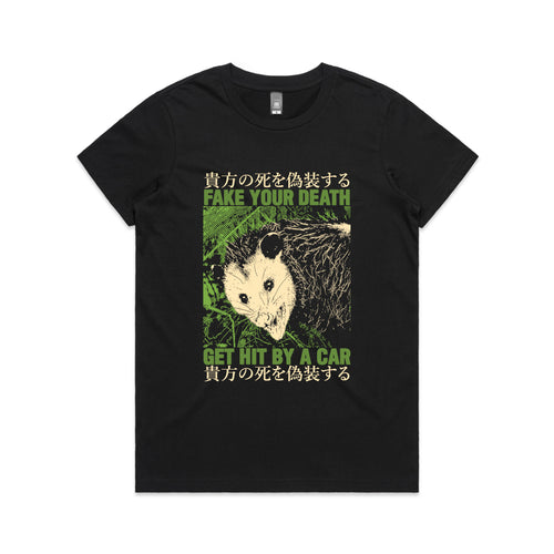 Fake Your Death Tee by Lonely Kids Club. All clothing from our T-shirts to our shorts and hoodies are ethically made, and printed packed and shipped from Sydney.