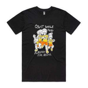 Far Behind Tee by Lonely Kids Club. All clothing from our T-shirts to our shorts and hoodies are ethically made, and printed packed and shipped from Sydney.
