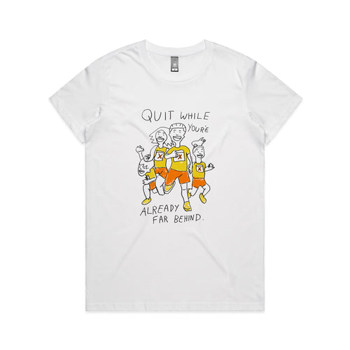 Far Behind Tee by Lonely Kids Club. All clothing from our T-shirts to our shorts and hoodies are ethically made, and printed packed and shipped from Sydney.