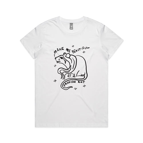 Fashion Rat Tee by Lonely Kids Club. All clothing from our T-shirts to our shorts and hoodies are ethically made, and printed packed and shipped from Sydney.