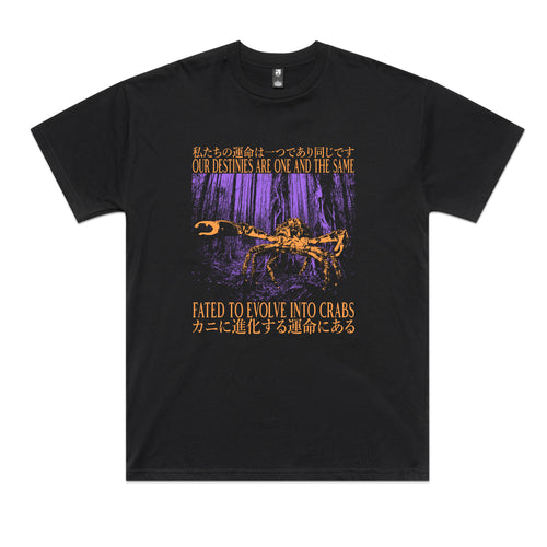 Fated To Evolve Tee by Lonely Kids Club. All clothing from our T-shirts to our shorts and hoodies are ethically made, and printed packed and shipped from Sydney.