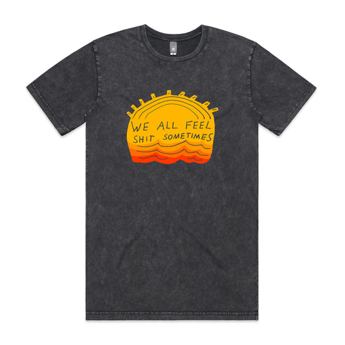 We All Feel Tee by Lonely Kids Club. All clothing from our T-shirts to our shorts and hoodies are ethically made, and printed packed and shipped from Sydney.