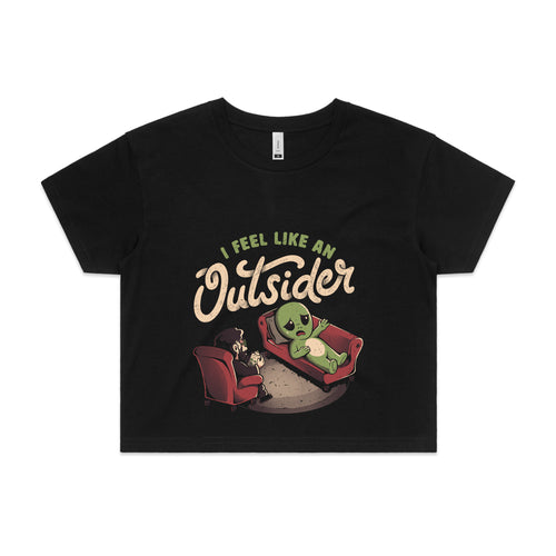 Feel Like An Outsider Tee by Lonely Kids Club. All clothing from our T-shirts to our shorts and hoodies are ethically made, and printed packed and shipped from Sydney.