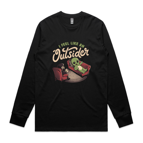 Feel Like An Outsider Tee by Lonely Kids Club. All clothing from our T-shirts to our shorts and hoodies are ethically made, and printed packed and shipped from Sydney.
