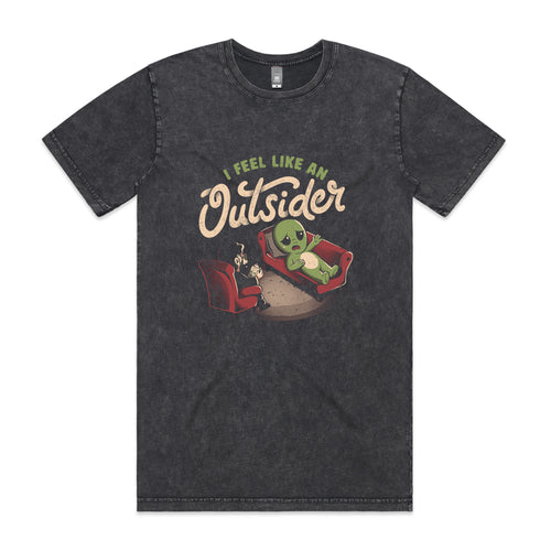 Feel Like An Outsider Tee by Lonely Kids Club. All clothing from our T-shirts to our shorts and hoodies are ethically made, and printed packed and shipped from Sydney.
