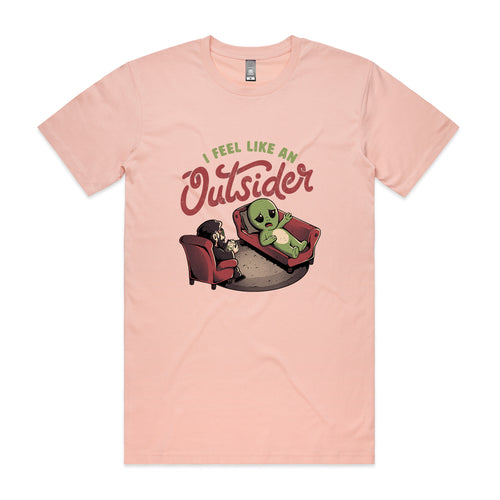 Feel Like An Outsider Tee by Lonely Kids Club. All clothing from our T-shirts to our shorts and hoodies are ethically made, and printed packed and shipped from Sydney.