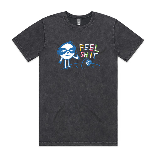 Feel Shit Tee by Lonely Kids Club. All clothing from our T-shirts to our shorts and hoodies are ethically made, and printed packed and shipped from Sydney.