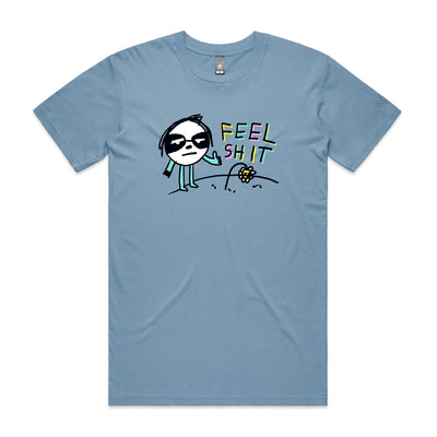 Feel Shit Tee by Lonely Kids Club. All clothing from our T-shirts to our shorts and hoodies are ethically made, and printed packed and shipped from Sydney.