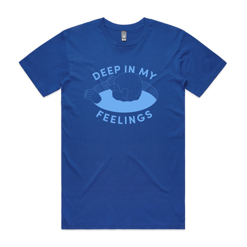 Deep In My Feelings Tee by Lonely Kids Club. All clothing from our T-shirts to our shorts and hoodies are ethically made, and printed packed and shipped from Sydney.