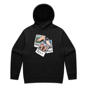 Feet Pics Hoodie by Lonely Kids Club. All clothing from our T-shirts to our shorts and hoodies are ethically made, and printed packed and shipped from Sydney.