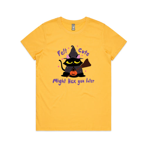 Felt Cute, Might Hex Tee by Lonely Kids Club. All clothing from our T-shirts to our shorts and hoodies are ethically made, and printed packed and shipped from Sydney.