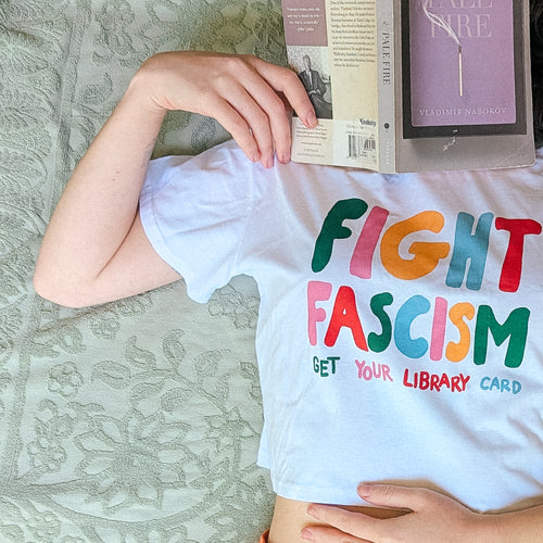 Fight Fascism Tee by Lonely Kids Club. All clothing from our T-shirts to our shorts and hoodies are ethically made, and printed packed and shipped from Sydney.