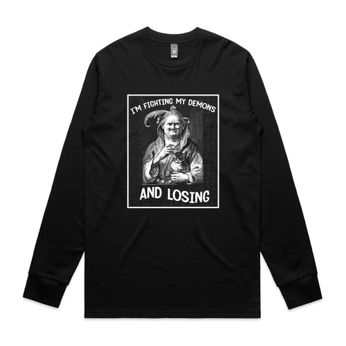 Fighting My Demons Tee by Lonely Kids Club. All clothing from our T-shirts to our shorts and hoodies are ethically made, and printed packed and shipped from Sydney.