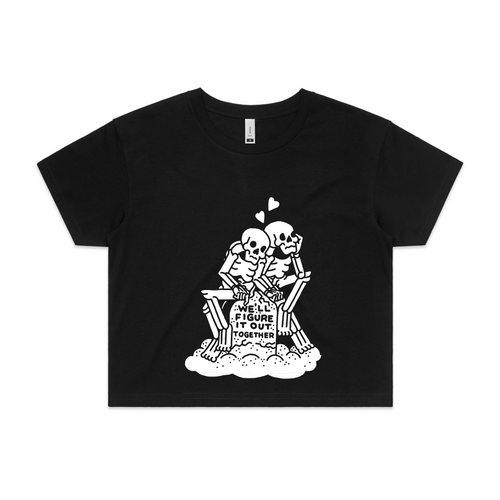 Figure It Out Together Tee by Lonely Kids Club. All clothing from our T-shirts to our shorts and hoodies are ethically made, and printed packed and shipped from Sydney.