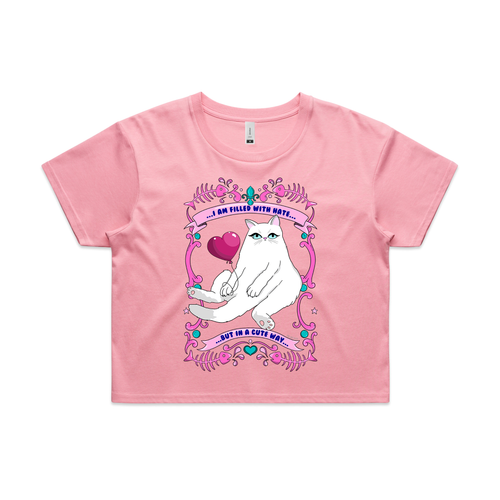 Filled With Hate Tee by Lonely Kids Club. All clothing from our T-shirts to our shorts and hoodies are ethically made, and printed packed and shipped from Sydney.