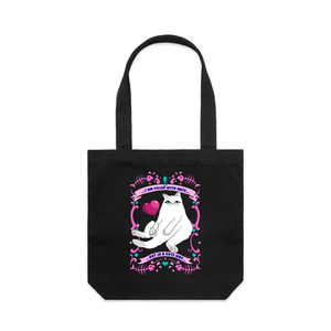 Filled With Hate Tote by Lonely Kids Club. All clothing from our T-shirts to our shorts and hoodies are ethically made, and printed packed and shipped from Sydney.