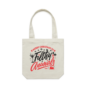 Filthy Animals Tote by Lonely Kids Club. All clothing from our T-shirts to our shorts and hoodies are ethically made, and printed packed and shipped from Sydney.