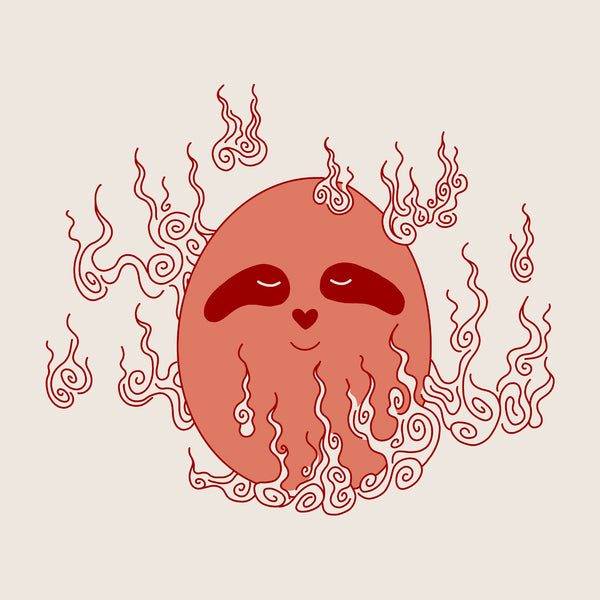 Fire Elemental Egg Sloth Tee