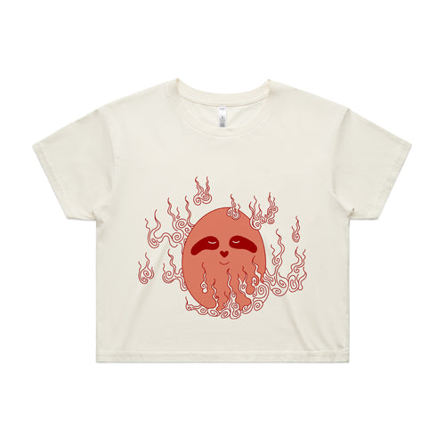 Fire Elemental Egg Sloth Tee by Lonely Kids Club. All clothing from our T-shirts to our shorts and hoodies are ethically made, and printed packed and shipped from Sydney.