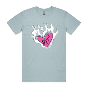 Fix Your Hearts Or Die Tee by Lonely Kids Club. All clothing from our T-shirts to our shorts and hoodies are ethically made, and printed packed and shipped from Sydney.