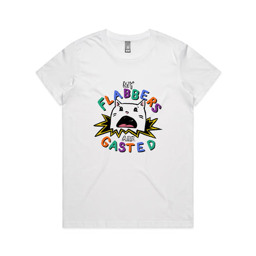 Flabbers Are Gasted Tee by Lonely Kids Club. All clothing from our T-shirts to our shorts and hoodies are ethically made, and printed packed and shipped from Sydney.