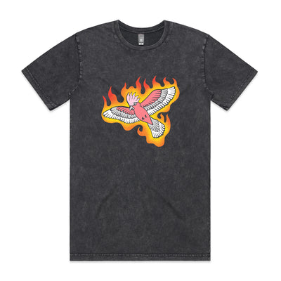 Flamin' Galah Tee by Lonely Kids Club. All clothing from our T-shirts to our shorts and hoodies are ethically made, and printed packed and shipped from Sydney.