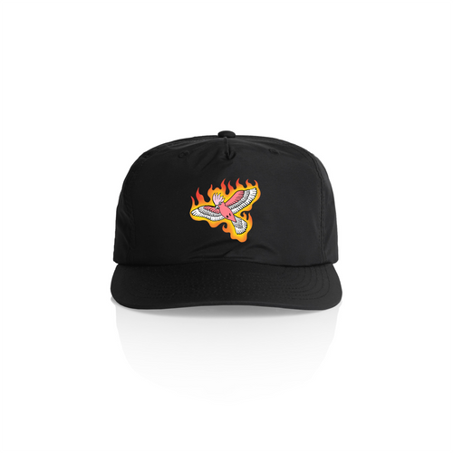 Flamin' Galah Cap by Lonely Kids Club. All clothing from our T-shirts to our shorts and hoodies are ethically made, and printed packed and shipped from Sydney.