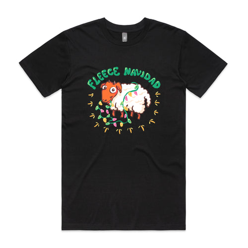 Fleece Navidad Tee by Lonely Kids Club. All clothing from our T-shirts to our shorts and hoodies are ethically made, and printed packed and shipped from Sydney.