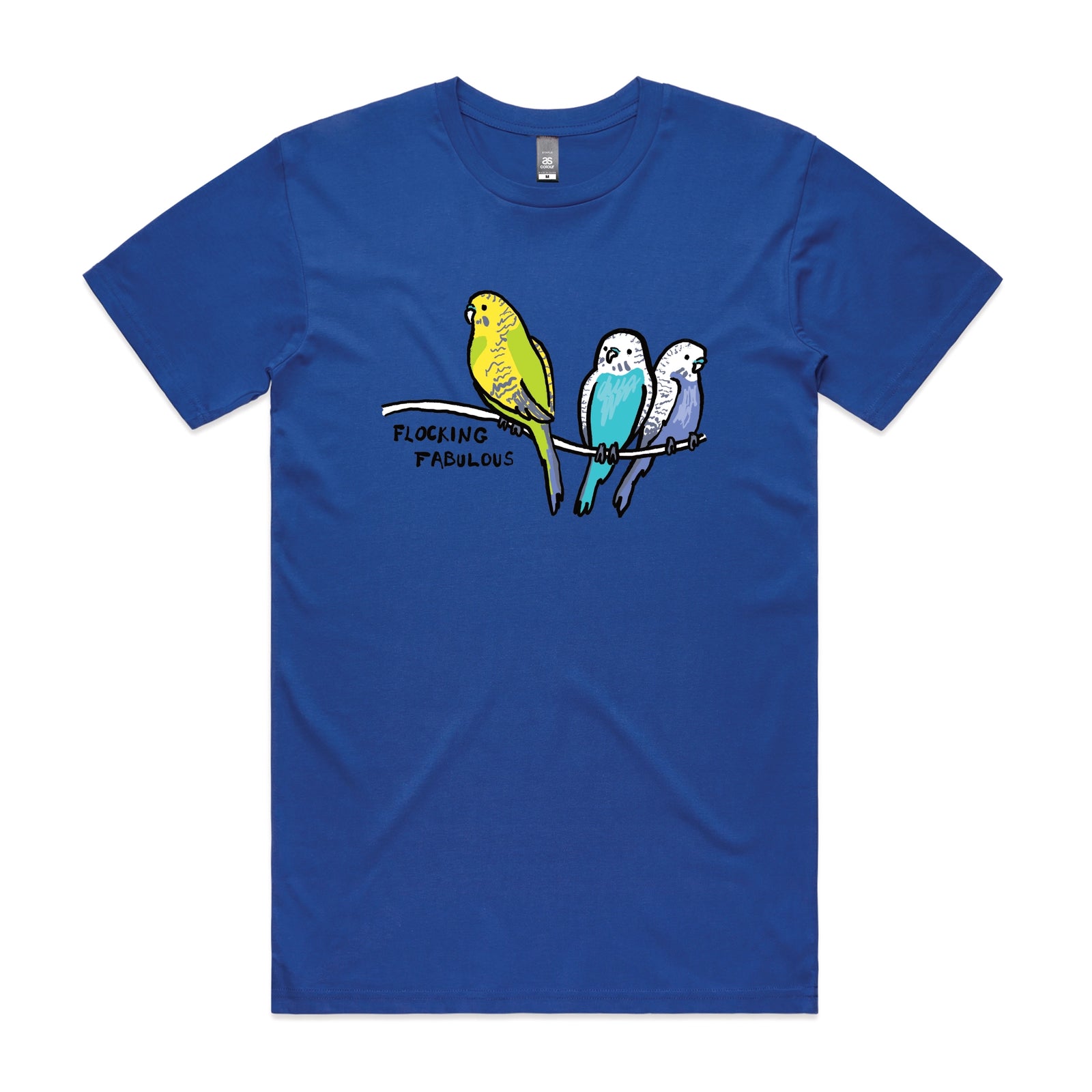 Royal Blue unisex t-shirt with Flocking Fabulous graphic by Lonely Kids Club