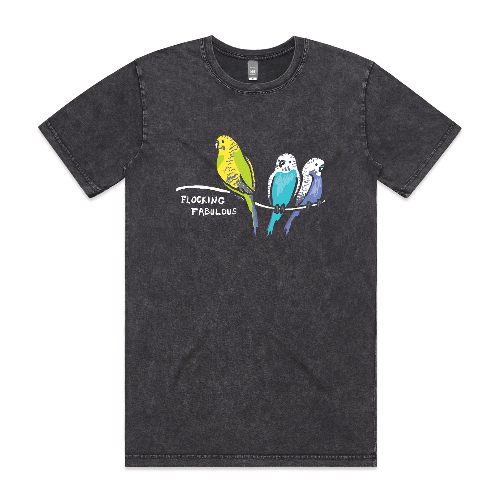 Acid Wash unisex t-shirt with Flocking Fabulous graphic by Lonely Kids Club