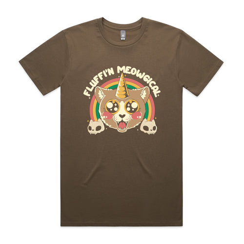 Fluffin' Meowgical Tee by Lonely Kids Club. All clothing from our T-shirts to our shorts and hoodies are ethically made, and printed packed and shipped from Sydney.