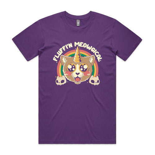 Fluffin' Meowgical Tee by Lonely Kids Club. All clothing from our T-shirts to our shorts and hoodies are ethically made, and printed packed and shipped from Sydney.