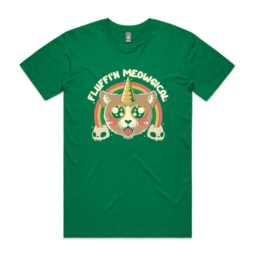 Fluffin' Meowgical Tee by Lonely Kids Club. All clothing from our T-shirts to our shorts and hoodies are ethically made, and printed packed and shipped from Sydney.