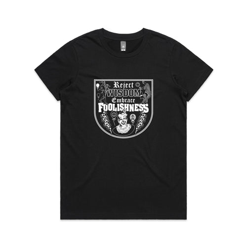 Foolishness Tee by Lonely Kids Club. All clothing from our T-shirts to our shorts and hoodies are ethically made, and printed packed and shipped from Sydney.