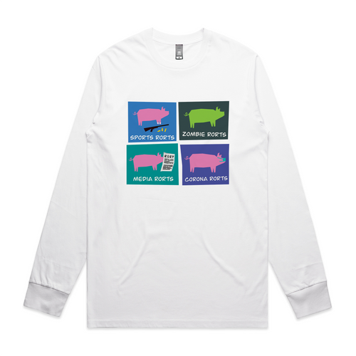 Four Rorts Tee by Lonely Kids Club. All clothing from our T-shirts to our shorts and hoodies are ethically made, and printed packed and shipped from Sydney.