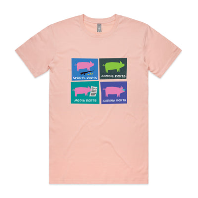Four Rorts Tee by Lonely Kids Club. All clothing from our T-shirts to our shorts and hoodies are ethically made, and printed packed and shipped from Sydney.