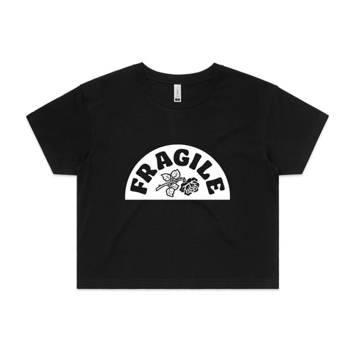 Fragile Rose Tee by Lonely Kids Club. All clothing from our T-shirts to our shorts and hoodies are ethically made, and printed packed and shipped from Sydney.
