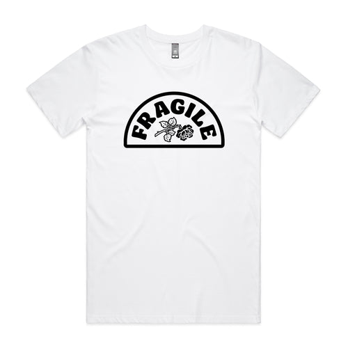 Fragile Rose Tee by Lonely Kids Club. All clothing from our T-shirts to our shorts and hoodies are ethically made, and printed packed and shipped from Sydney.