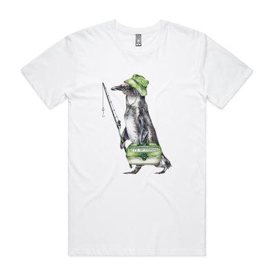 Fraser The Fisherman Tee by Lonely Kids Club. All clothing from our T-shirts to our shorts and hoodies are ethically made, and printed packed and shipped from Sydney.
