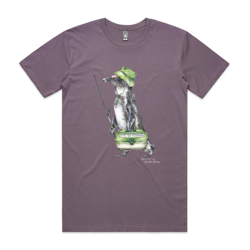 Fraser The Fisherman Tee by Lonely Kids Club. All clothing from our T-shirts to our shorts and hoodies are ethically made, and printed packed and shipped from Sydney.