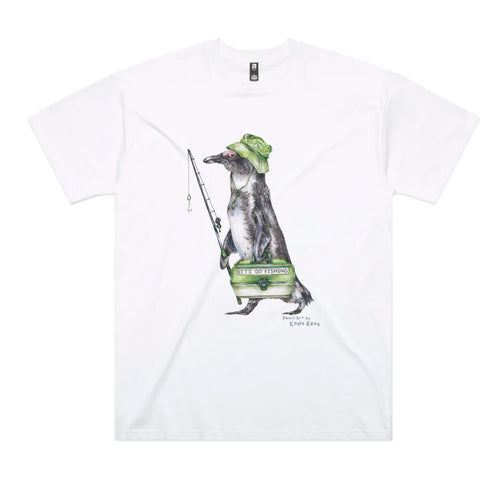 Fraser The Fisherman Tee by Lonely Kids Club. All clothing from our T-shirts to our shorts and hoodies are ethically made, and printed packed and shipped from Sydney.