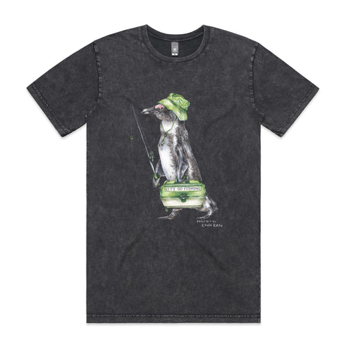 Fraser The Fisherman Tee by Lonely Kids Club. All clothing from our T-shirts to our shorts and hoodies are ethically made, and printed packed and shipped from Sydney.