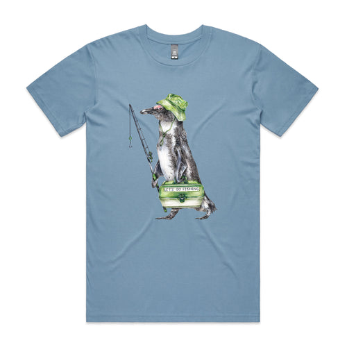 Fraser The Fisherman Tee by Lonely Kids Club. All clothing from our T-shirts to our shorts and hoodies are ethically made, and printed packed and shipped from Sydney.